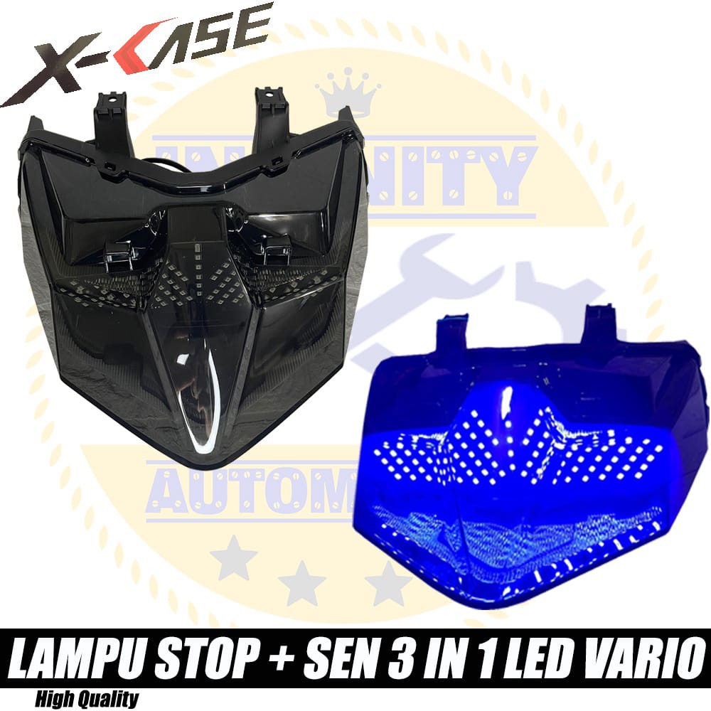 Lampu rem stoplamp led running 8 mode vario led new 2018 - 2023 fullset batok mika smoke soket PNP