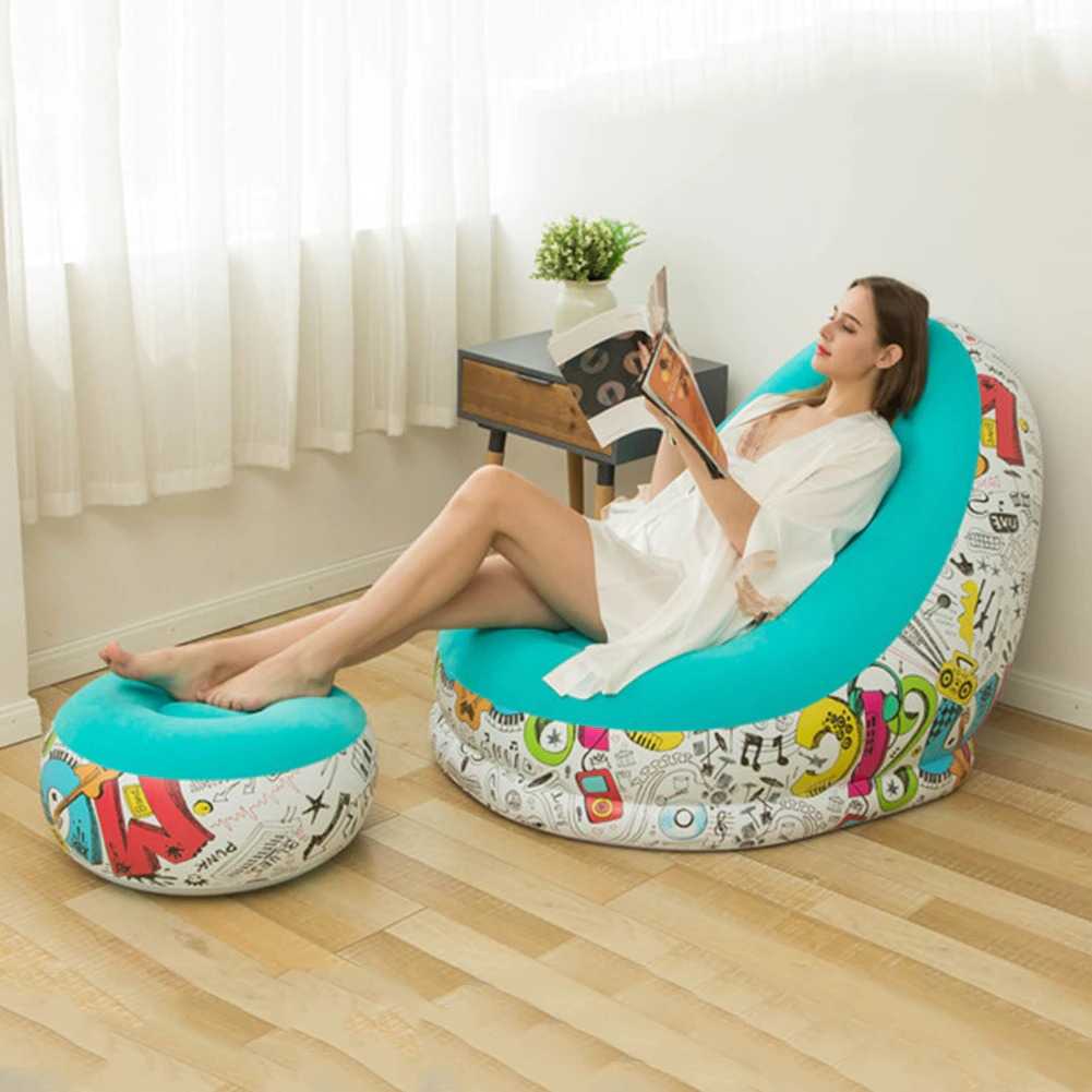 (BISA COD) FTIHSHP Senyoubao Sofa Malas Inflatable Isi Angin dengan Bantalan Kaki - 81003