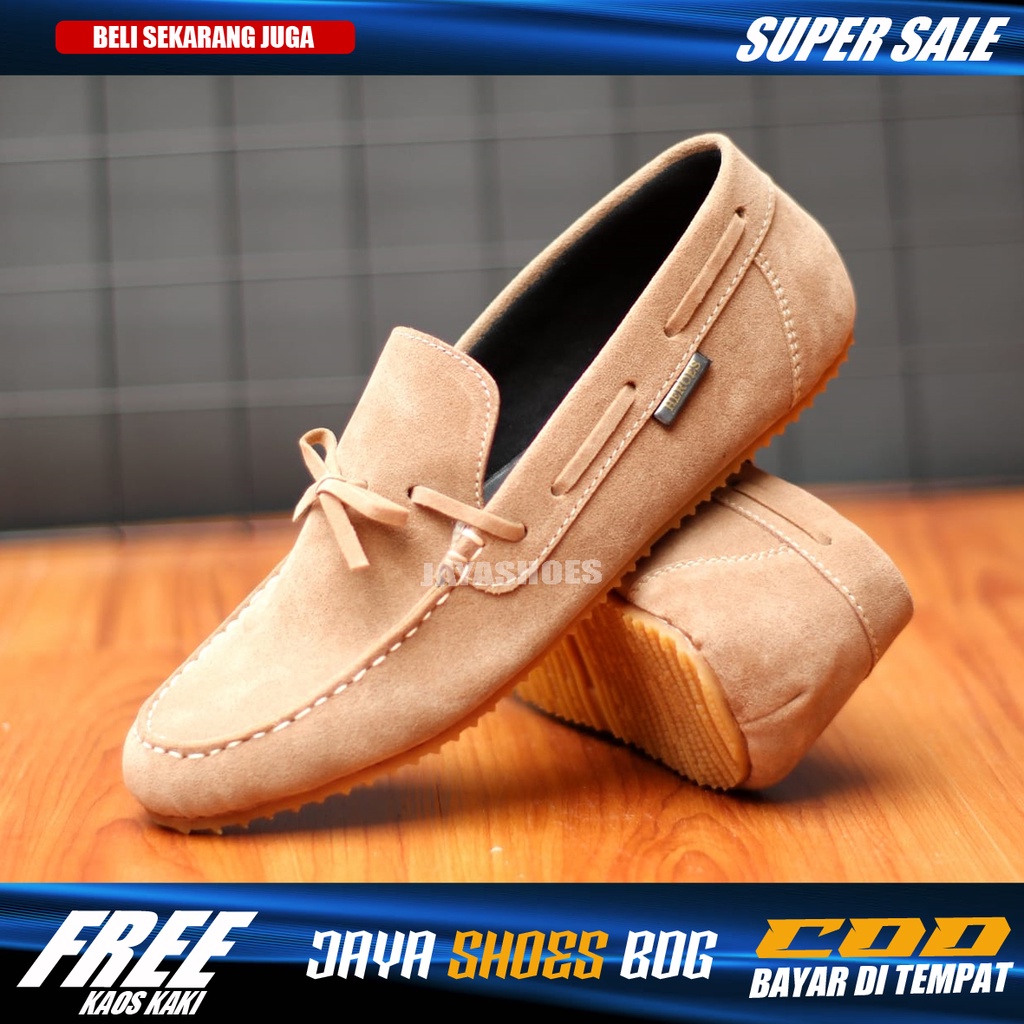 CELTI Sepatu Kasual Sepatu Slip On Pria Kulit Suede Pu Leather Simple Murah Anti Slip Brand Original