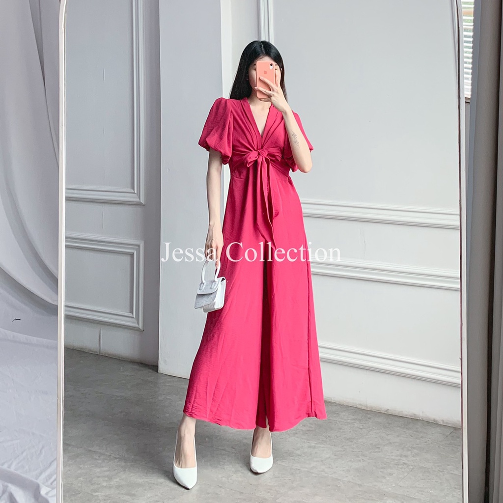 Premium Winda Ribbon Jumpsuit TH 498 CEY AIRFLOW