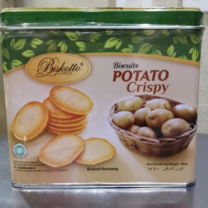 :&lt;:&lt;:&lt;:&lt;] Biskotto Potato Crispy 400gr/ Biscuit Kaleng Lebaran