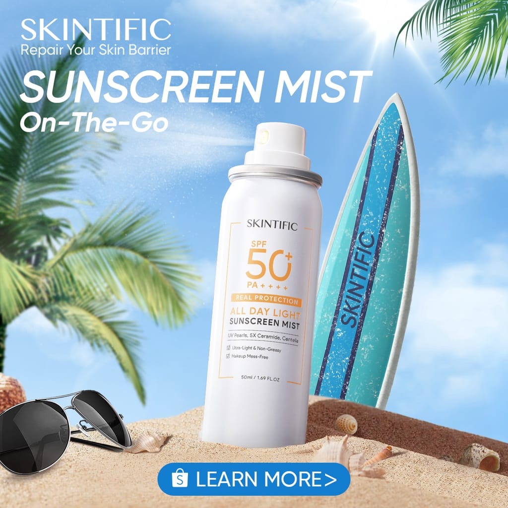 SKINTIFIC All Day Light Sunscreen Mist SPF50 PA++++ Sunscreen Spray ~ Original 100%