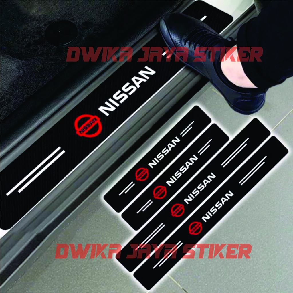 Stiker karbon stiker mobil nissan stiker sillplate karbon 3d
