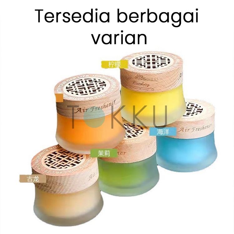 TOKKU Parfum Mobil Pengharum Mobil / Ruangan / Universal 160gram Botol Kaca Unik Awet Segar Model Terbaru