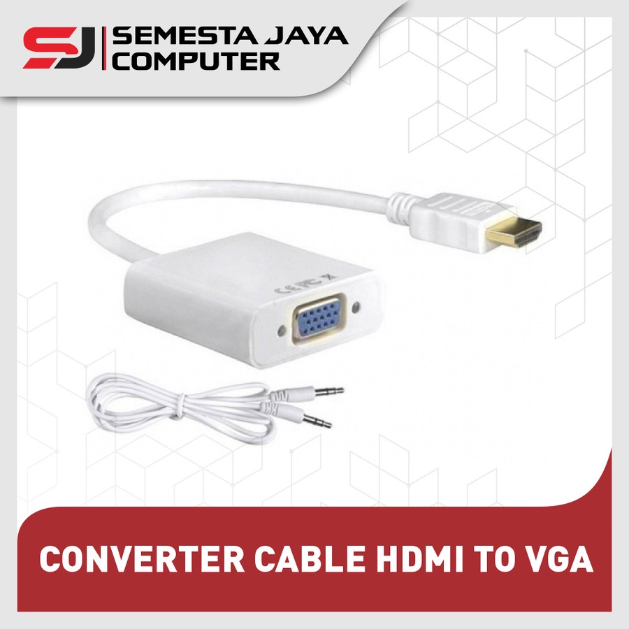 CONVERTER CABLE HDMI TO VGA + AUDIO - ADAPTER