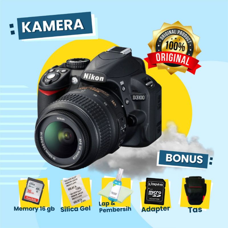 [TERLARIS] Kamera Nikon D3100 Body Only Kit Second Garansi Siap Pakai