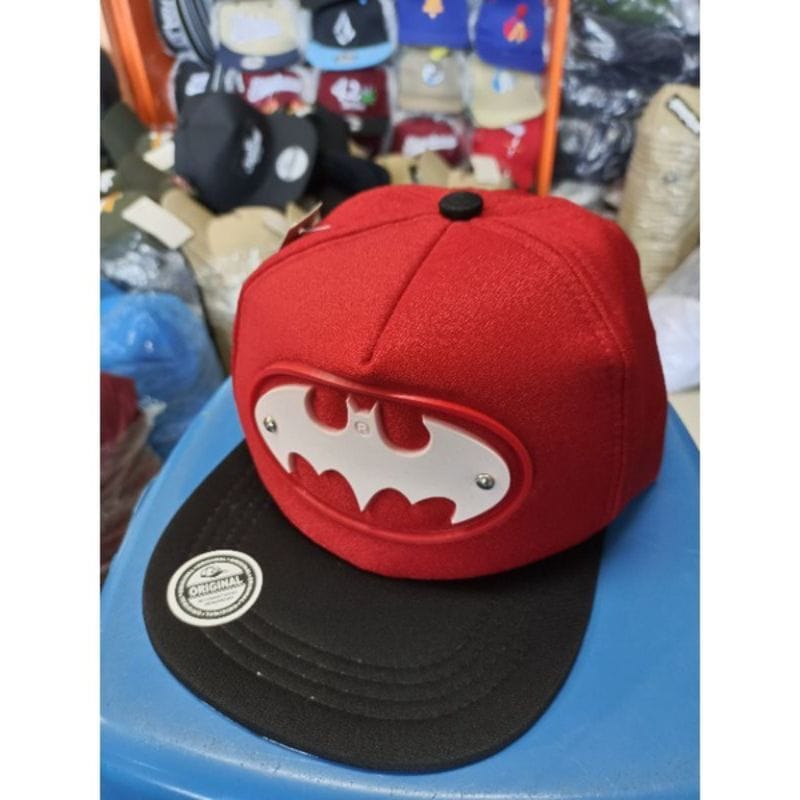 Topi Snapback Anak Laki Laki Logo BATMAN Bisa bayar di tempat