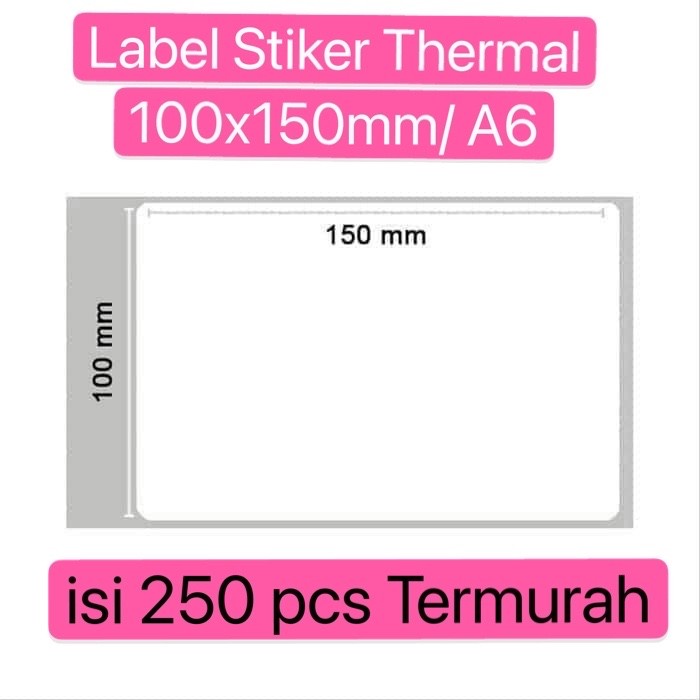 

LABEL BARCODE 100 X 150 mm KERTAS STICKER DIRECT THERMAL 100x150
