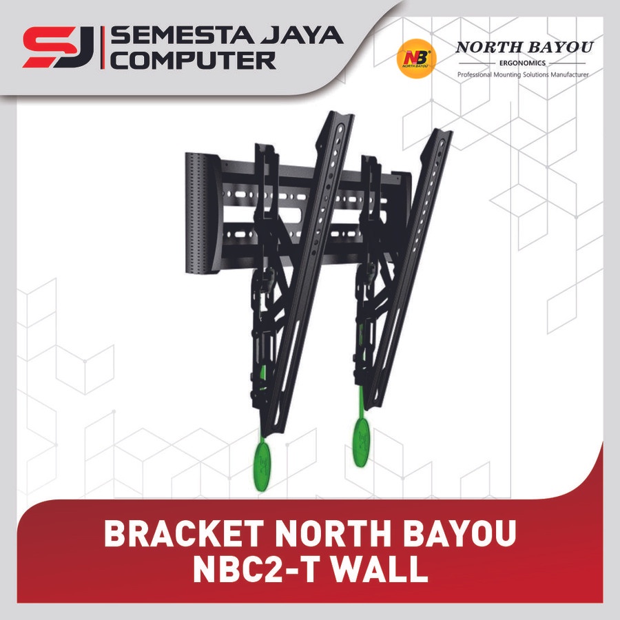 BRACKET TV MONITOR NORTH BAYOU NBC2-T WALL BRACKET LED LCD 32 -65 INCH