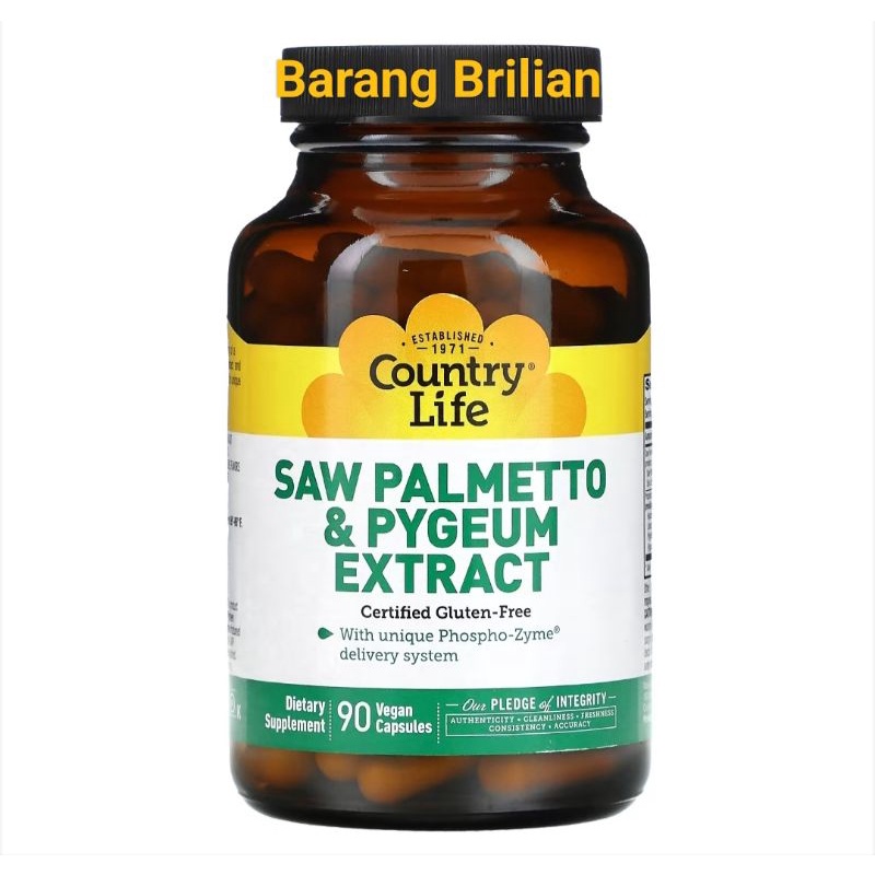 Country Life Saw Palmetto & Pygeum Extract 90 VegCaps