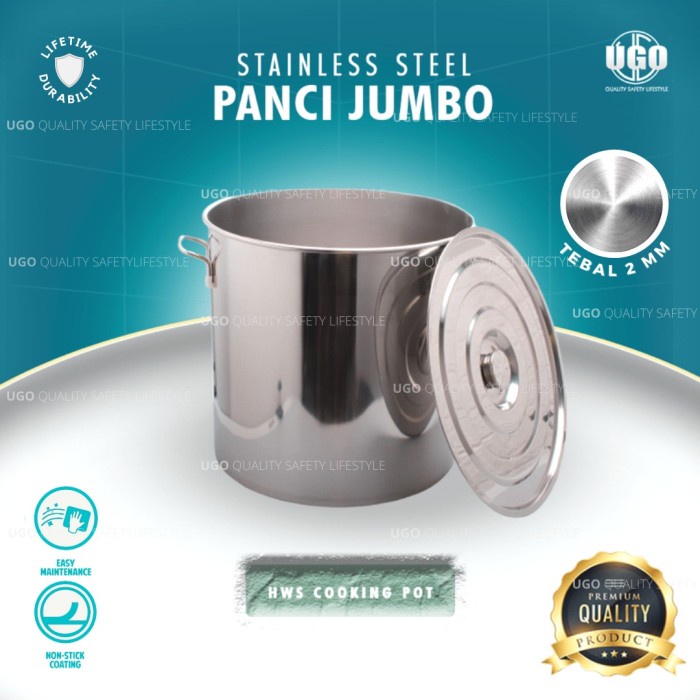 Terlaris Panci Jumbo Stainless / Panci Mie Stainless / Panci Bakso Stainless