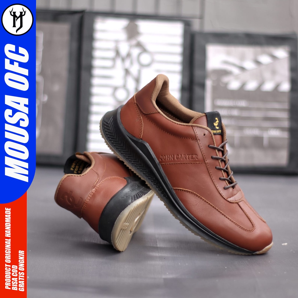 Sepatu Sneakers Casual Bot Pria Original Sepatu Kerja Kulit Asli Mousa Bina