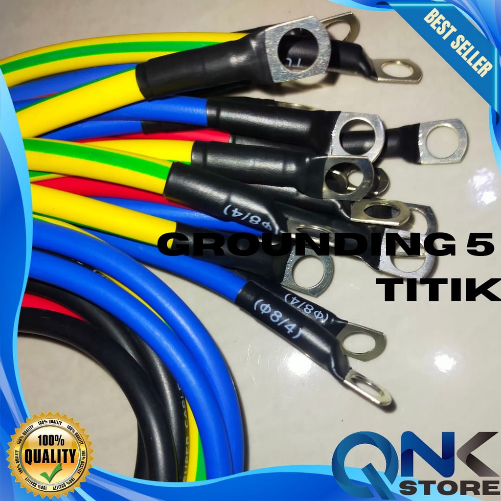 Kabel Grounding 5 Titik Full Tembaga NYAF 10mm Kabel Negatif Kabel Massa