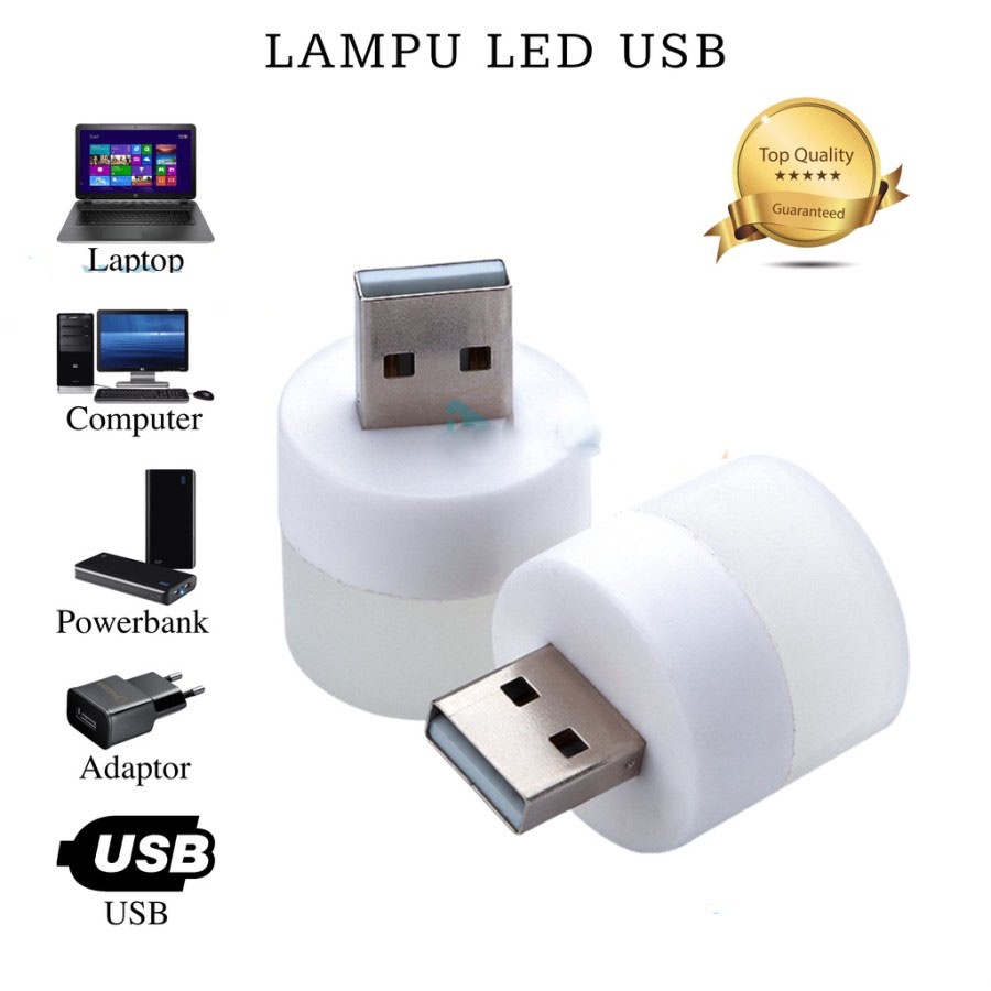 Lampu LED Mini USB Portable Lampu Penerangan Untuk Baca Belajar Tidur Emergency Mini Led Bulb Light Usb Bohlam Kecil