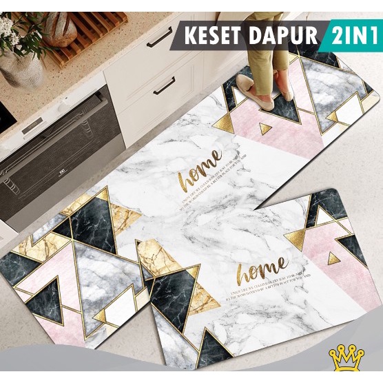 Keset Kaki Dapur motif Anti Slip keset dapur 40x60 dan 40x120 Overlock Halus