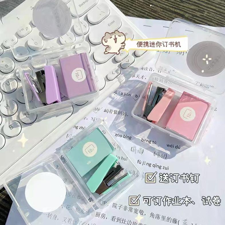 

[COD] ← stapler &staple cute set Stapler Mini Set Staples Perlengkapan Kantor Mengikat Logam Kreatif ←Paling Popular