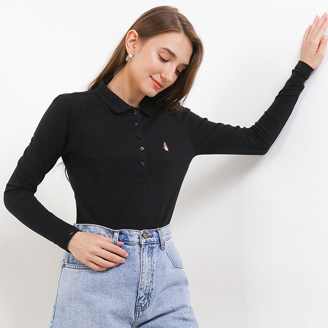 Hush Puppies Kaos Polo Wanita Almyra Black