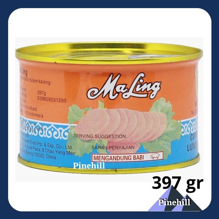 

MA LING PORK LUNCHEON MEAT / HAM BABI / TTS DAGING MALING KALENG 397GR