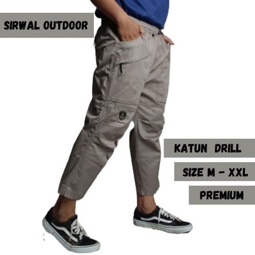 Celana Sirwal Pria Dewasa Outdoor Berbahan katun Drill Premium dari Tazakka Clothes 100% Original
