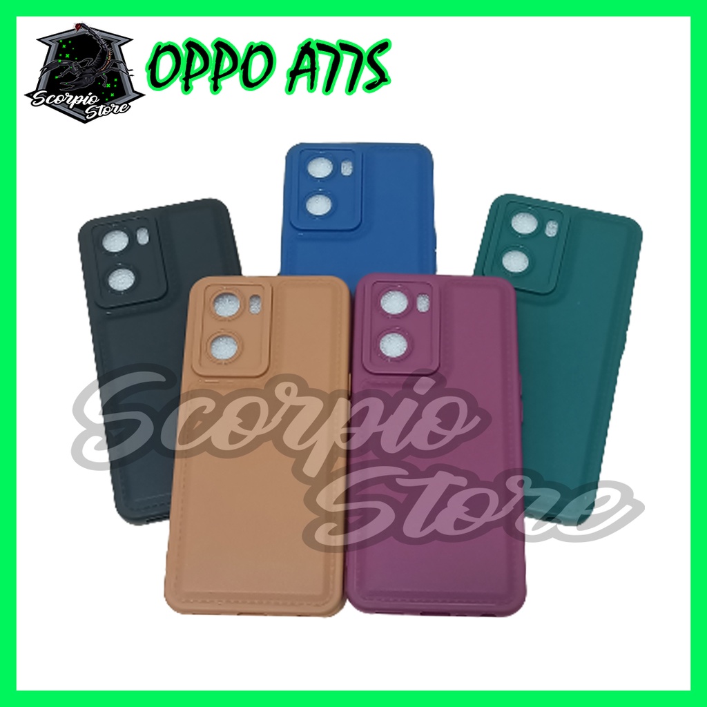 CASE OPPO A77S - LEATHER SQUARE EDGE OPPO A96 A36 A76 A74 4G A95 4G