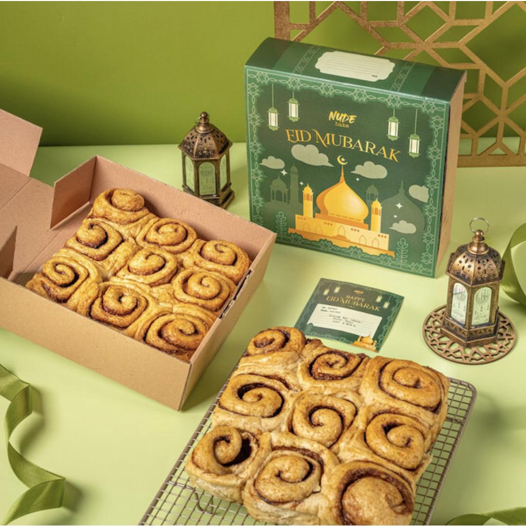 

Hampers Idul Fitri Cinnamon Roll Box | Vegan Ramadhan Parcel Sehat