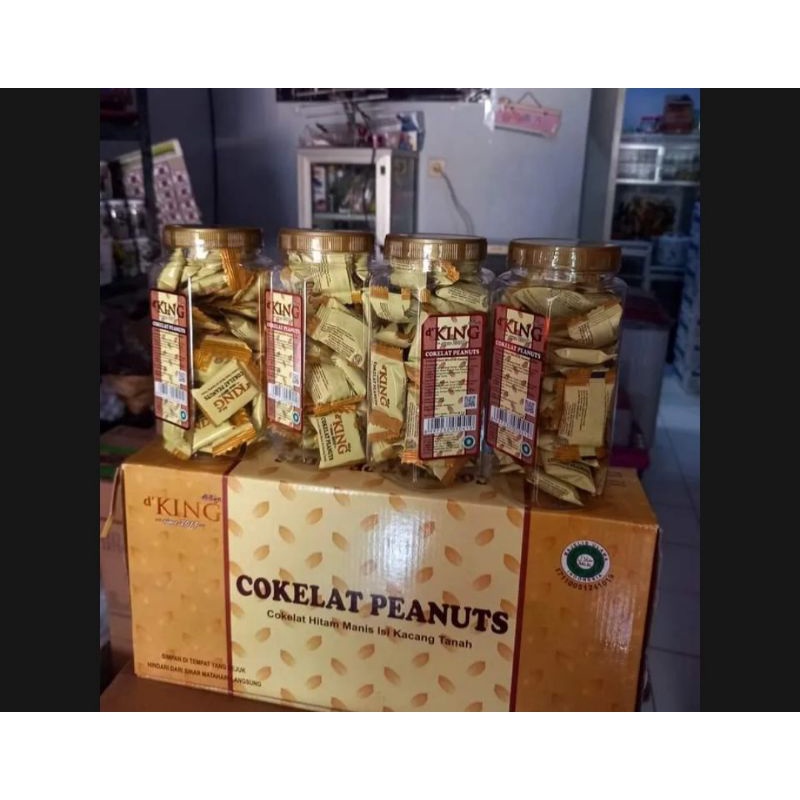 

D - KING BONIBOL - COKELAT PEANUTS ISI 4 TOPLES