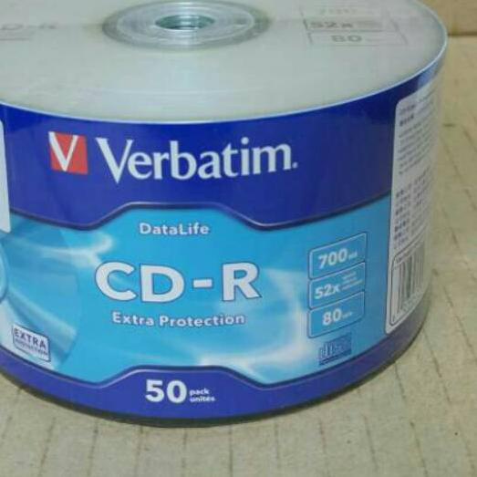 ❂ CD-R 52X VERBATIM SILVER BULK 50 ▲