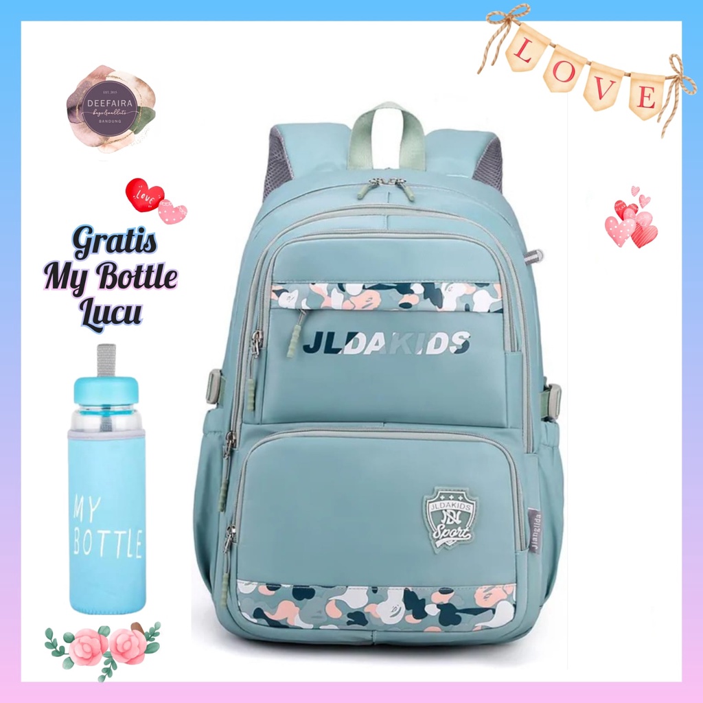 Tas Anak Perempuan Untuk Sekolah Sd Smp Sma Motif W0men Xv Gratis Botol Minum Lucu