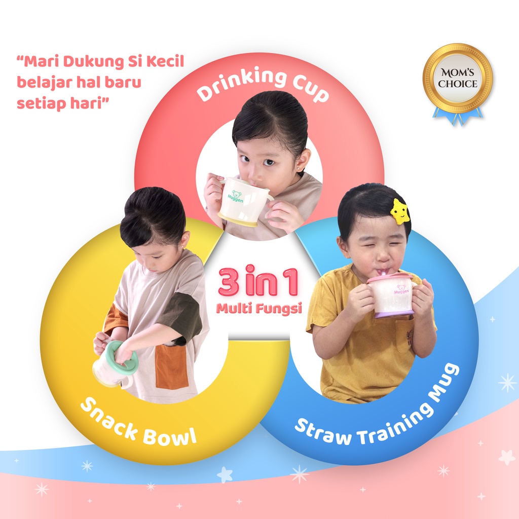 COCOMALL Training Cup Bayi - Straw Training Mug Baby - Gelas Susu Anak Sedotan Anti Tumpah Anti Pecah - Gelas Minum Cangkir Bayi Belajar Minum - Sippy Cup Tempat Minum Balita - Gelas Mpasi Bayi 6 Bulan