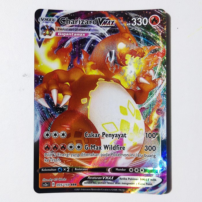 Terlaris Charizard Vmax Rrr 005/159 Sc3A - Kartu Pokemon Indonesia