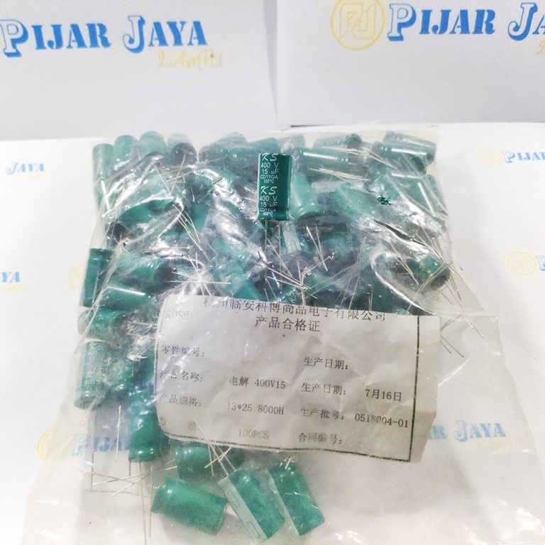 Elko Elco 15uf 15 uf 400v Kapasitor Untuk PCB Lampu LHE 45 watt