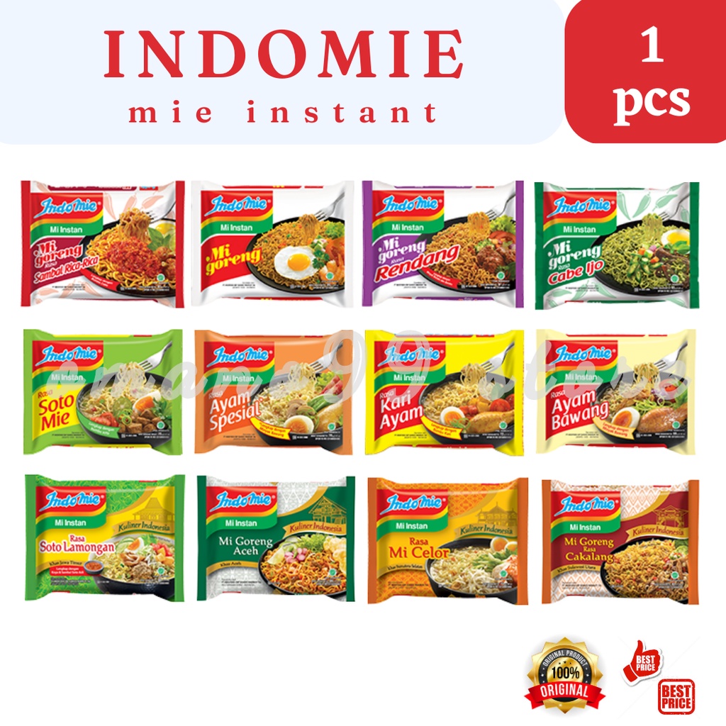 

Indomie Mie Instant All Varian Goreng Rebus