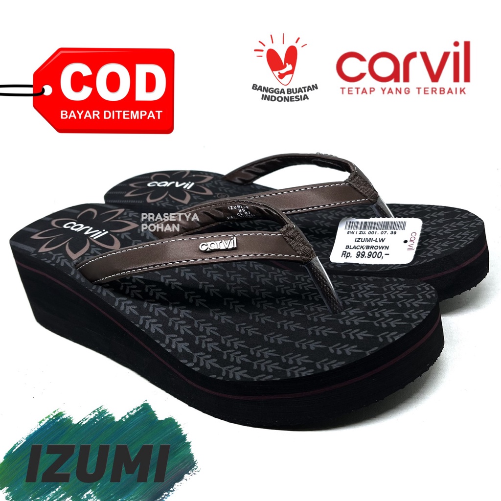 Sandal Wedges Carvil Original - Sendal Wedges Premium