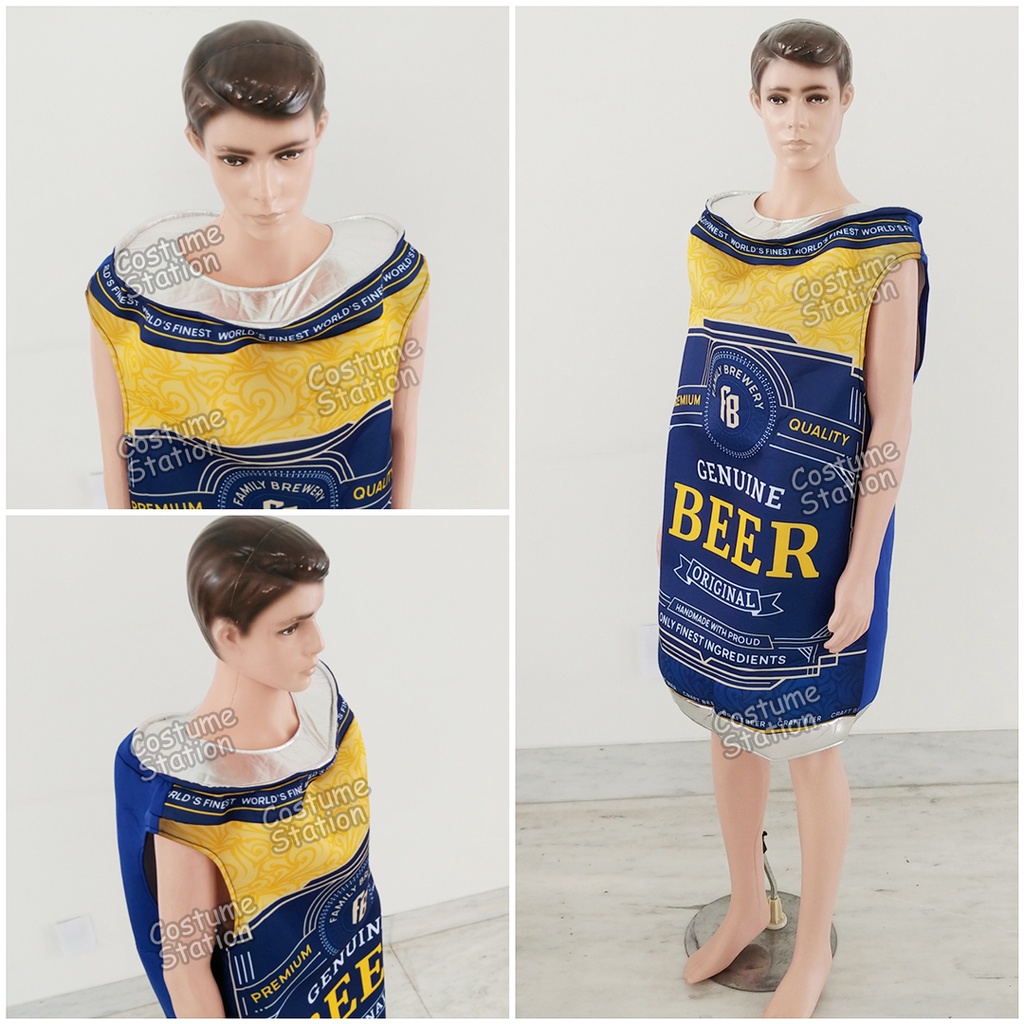 Kostum Beer Can Mascot / Costume Bir Kaleng Minuman Alkohol Halloween dewasa