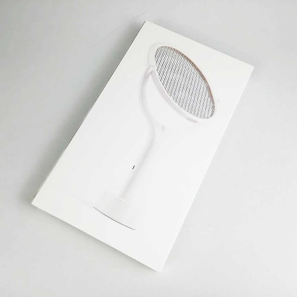 Raket Nyamuk 90 Derajat USB Mosquito Swatter Electric Racket - YK01 - White