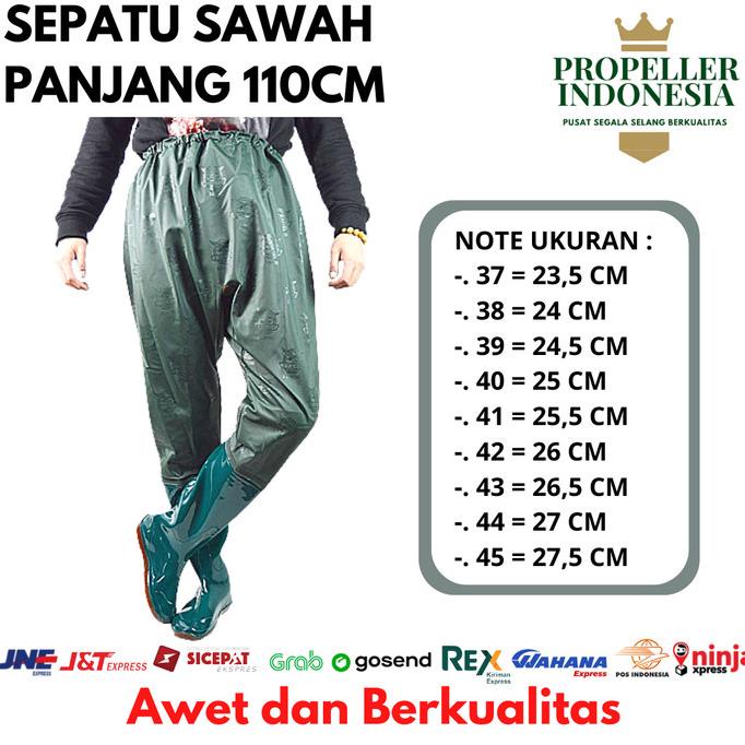 Sepatu Boot Celana Sawah Panjang Anti Air Sepatu Keong Elastis
