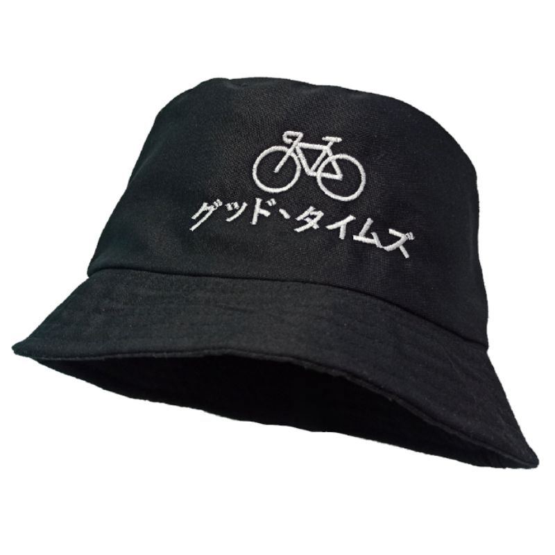 Topi Sepeda Japan Jepang Bordir Road Bike Hiragana Katagana Baseball Polo Cap