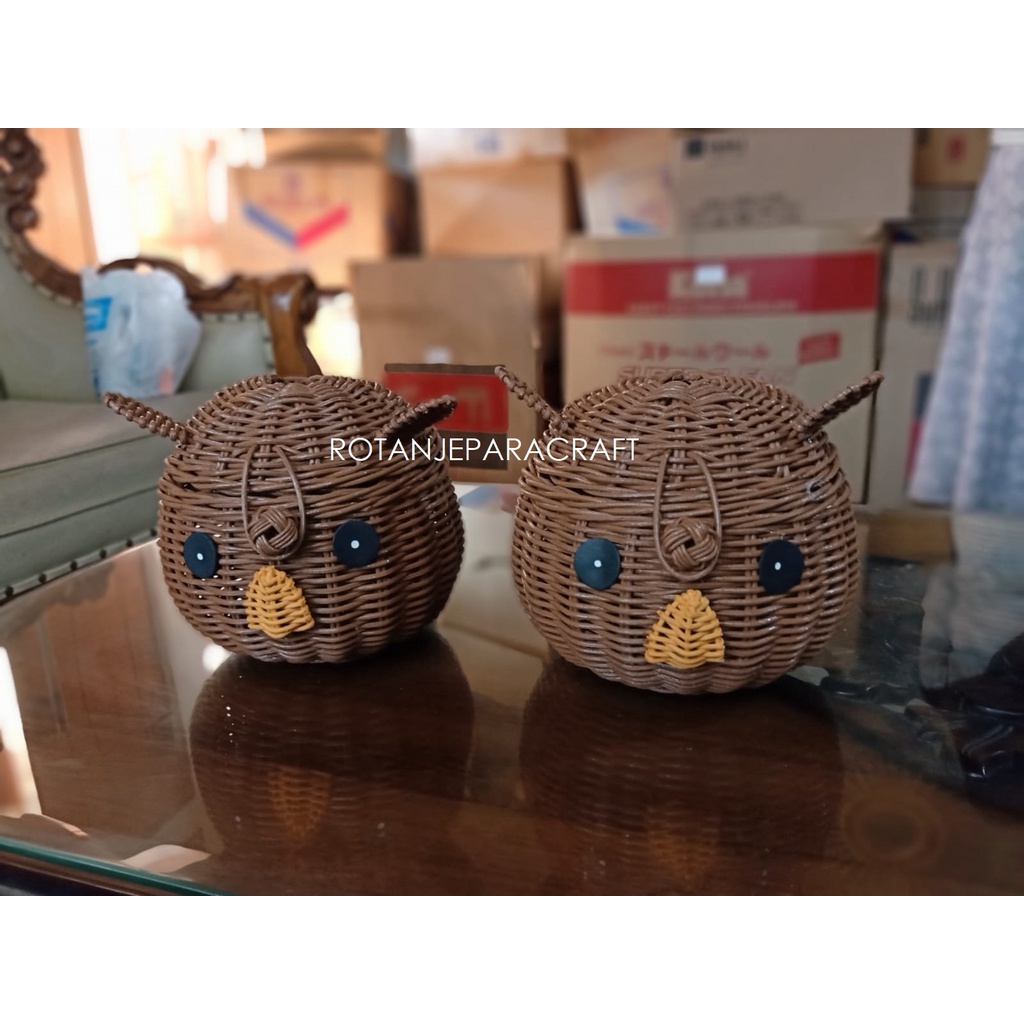Rotan burung hantu/owl rotan/owl/rotan owl/kerajinan rotan burung hantu