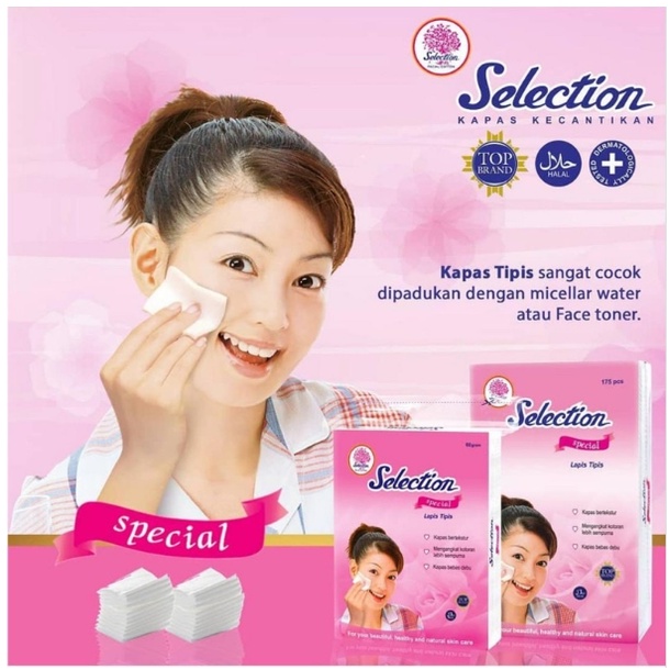 Kapas Wajah Selection Series | Special Tebal 120pcs Tipis 60gr Tebal 60gr | 35gr 50gr 75gr Kapas Pembersih Kecantikan Facial Cotton