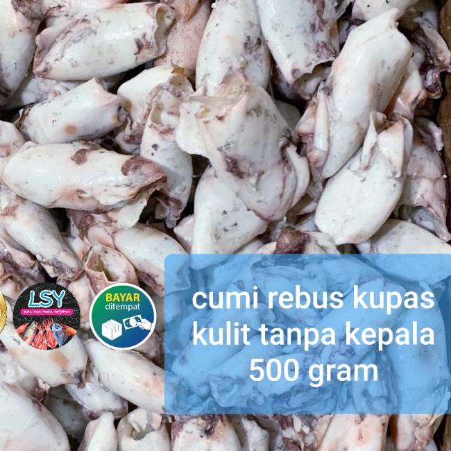 

☟ ikan asin cumi rebus kupas kulit tanpa kepala 500gram ☼