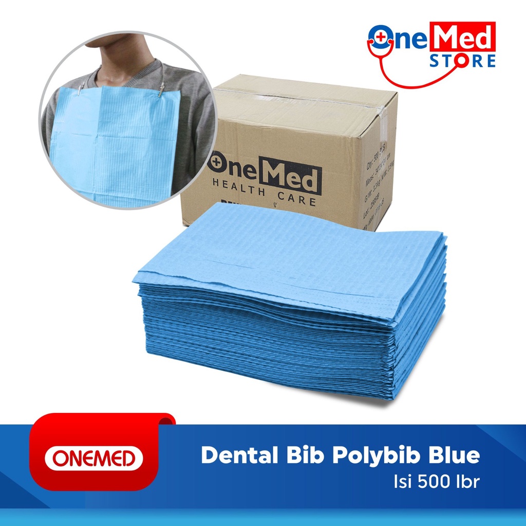 Dental Bib ( Polybib ) pak isi 500 lbr OneMed