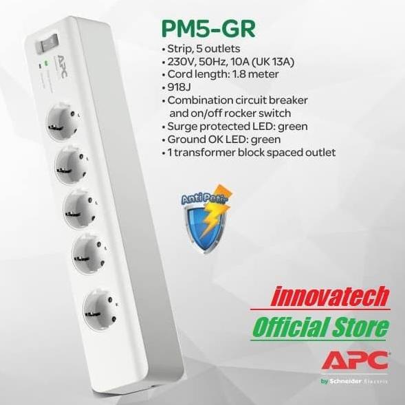APC Surge Protector PM5GR / PM5-GR colokan anti petir