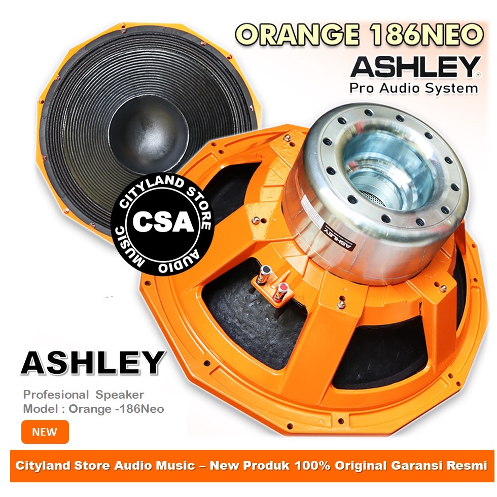 Speaker komponent ASHLEY ORANGE 186NEO Original 18 inch