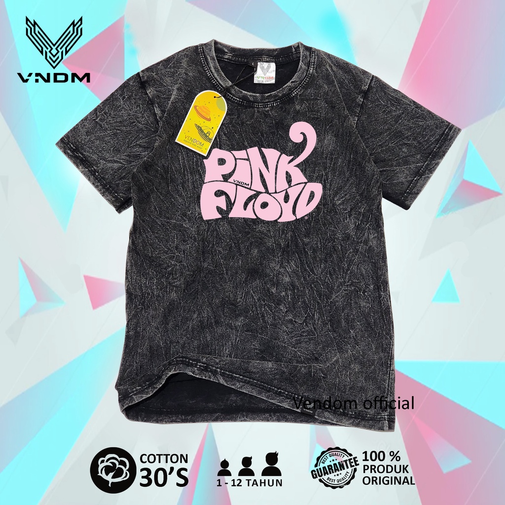 Vendom Kids Baju Kaos Anak Washet Laki Laki / Perempuan Unisex Umur 1-12 Tahun Bahan Cotton 30S VNDM musik