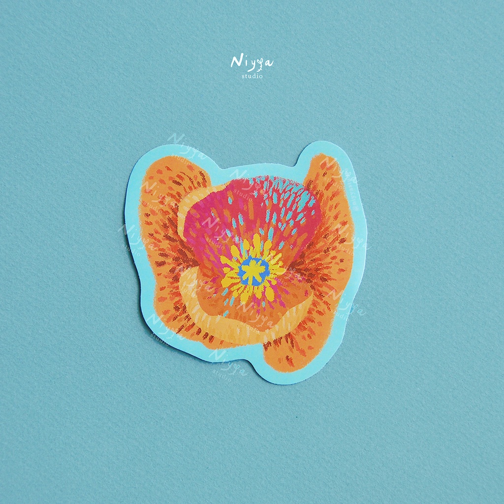 

Sticker | Poppy Flower | Plant Botanical Sticker | Journaling | Stationery Aesthetic