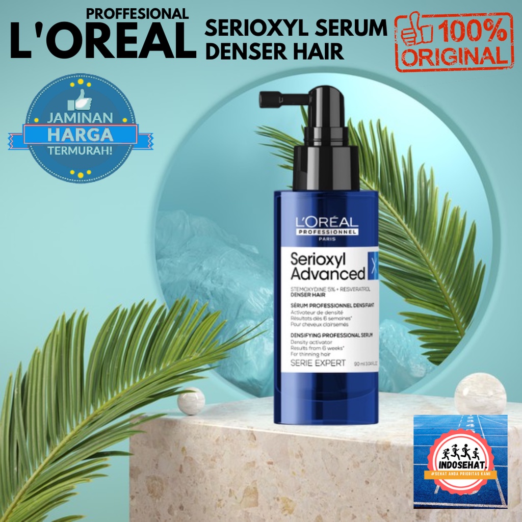 LOREAL Serioxyl Denser Density Activator Hair Serum - Serum Penumbuh Perawatan Rambut Rusak Kering Rontok 90 ml