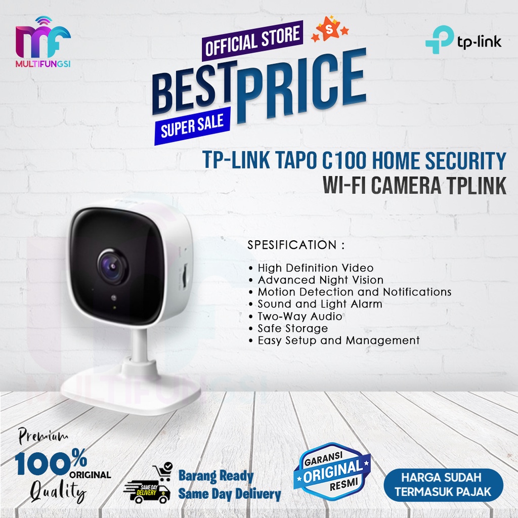 TP-LINK Tapo C100 Home Security Wi-Fi Camera TPLINK