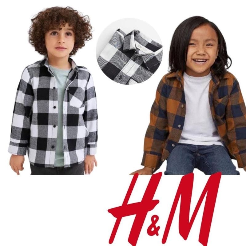 HM KEMEJA FLANEL JUNIOR ANAK LAKI LAKI BRANDED SISA EXPORT 10-14THN