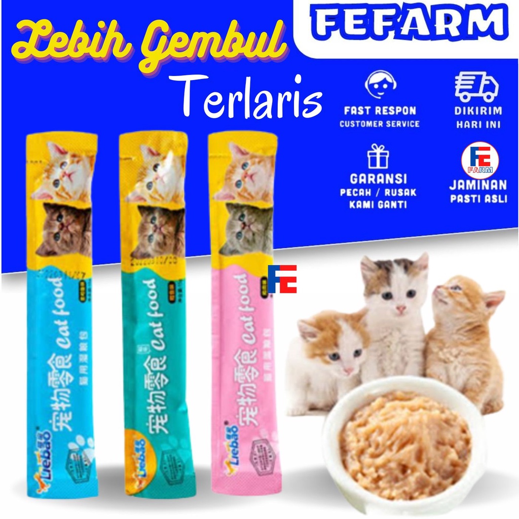 Liebao Snack Kucing Sehat Bergizi Buat Kucing Lebih Gemuk Dan Sehat FEFARM