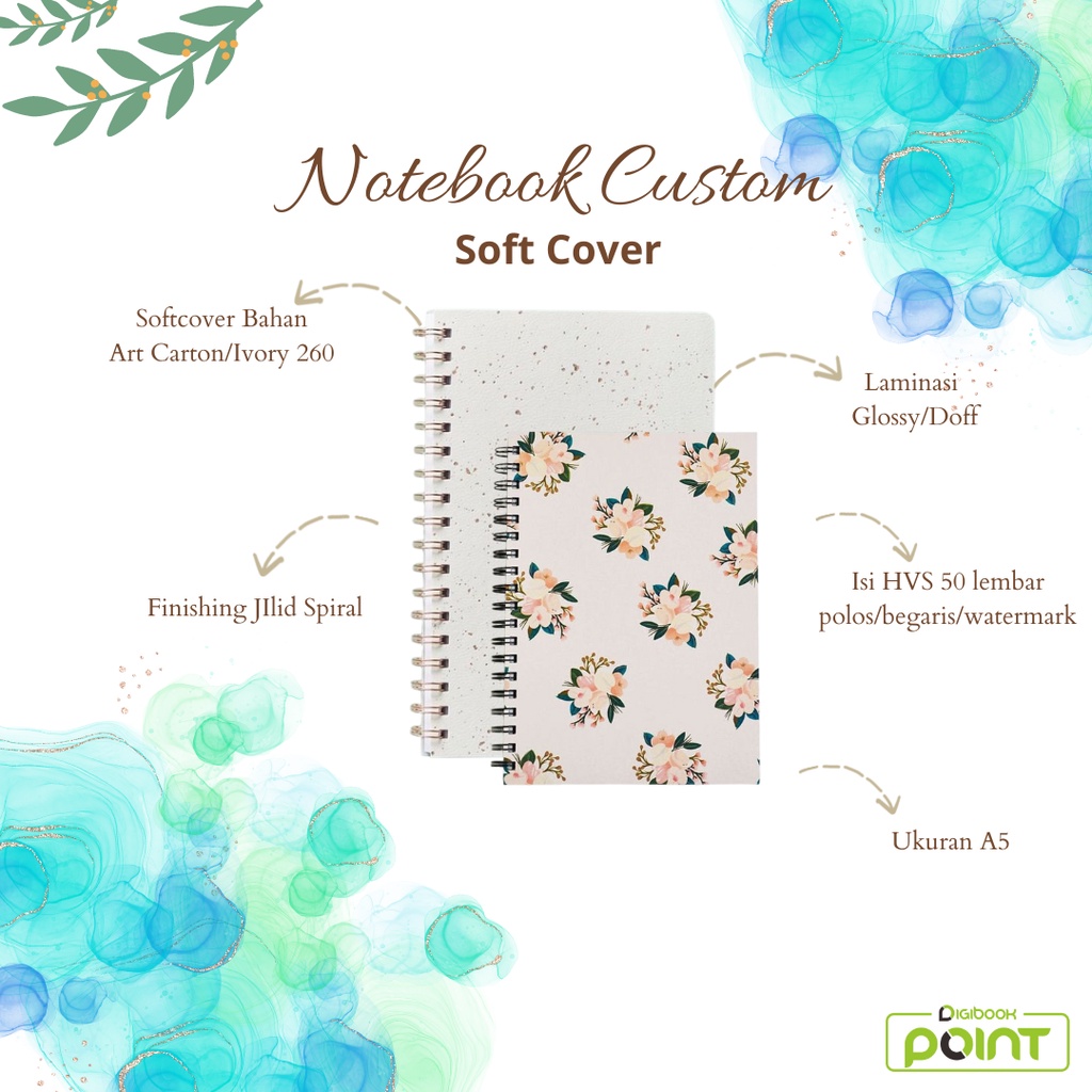

Custom Notebook Spiral a6 - Murah - Soft cover - Agenda Seminar